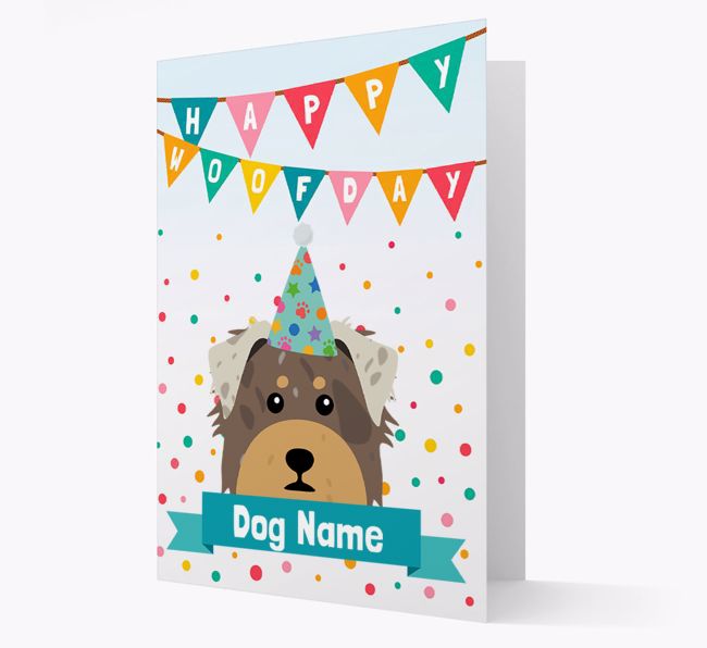 Personalized Card 'Happy Woofday {dogsName}' with {breedCommonName} Icon